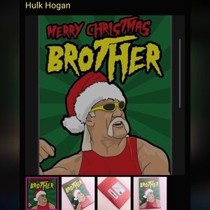 NWT Hulk Hogan Merry Christmas Brother Card